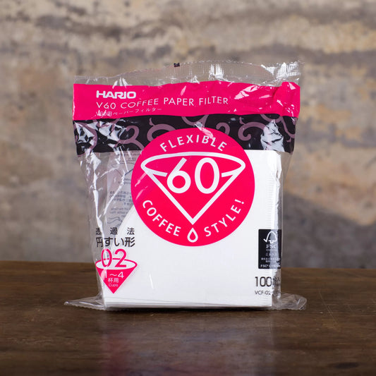 Hario V60 paper filters size 02 (pack of 100pcs)